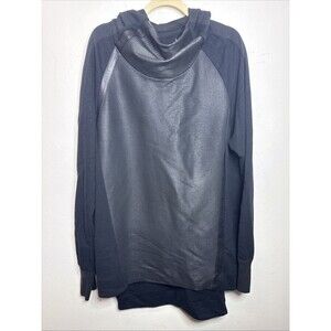 (C1) PEACH long-sleeved hooded sweatshirt, KAM style, size XXL,black color,Italy